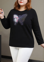 Load image into Gallery viewer, Casual Black O-Neck Print Sweatshirt Long Sleeve
