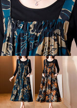 Load image into Gallery viewer, Casual Blue Slash Veck Print Top And Slip Dress Two Piece Set Summer