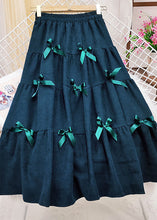 Load image into Gallery viewer, Casual Brown elastic waist Butterfly Corduroy Skirt Winter