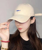 Chic Beige Embroideried Patchwork Baseball Cap Hat
