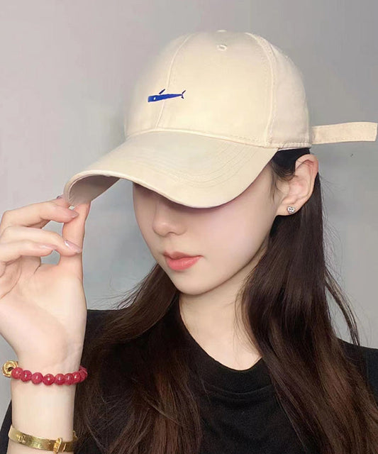 Chic Beige Embroideried Patchwork Baseball Cap Hat
