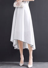 Load image into Gallery viewer, Chic Black Asymmetrical Patchwork Chiffon Skirts Summer