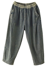 Load image into Gallery viewer, Chic Blue retro Pockets Harem Fall Denim Pants