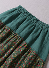 Load image into Gallery viewer, Chic Green Lace Patchwork Print Skirts Winter