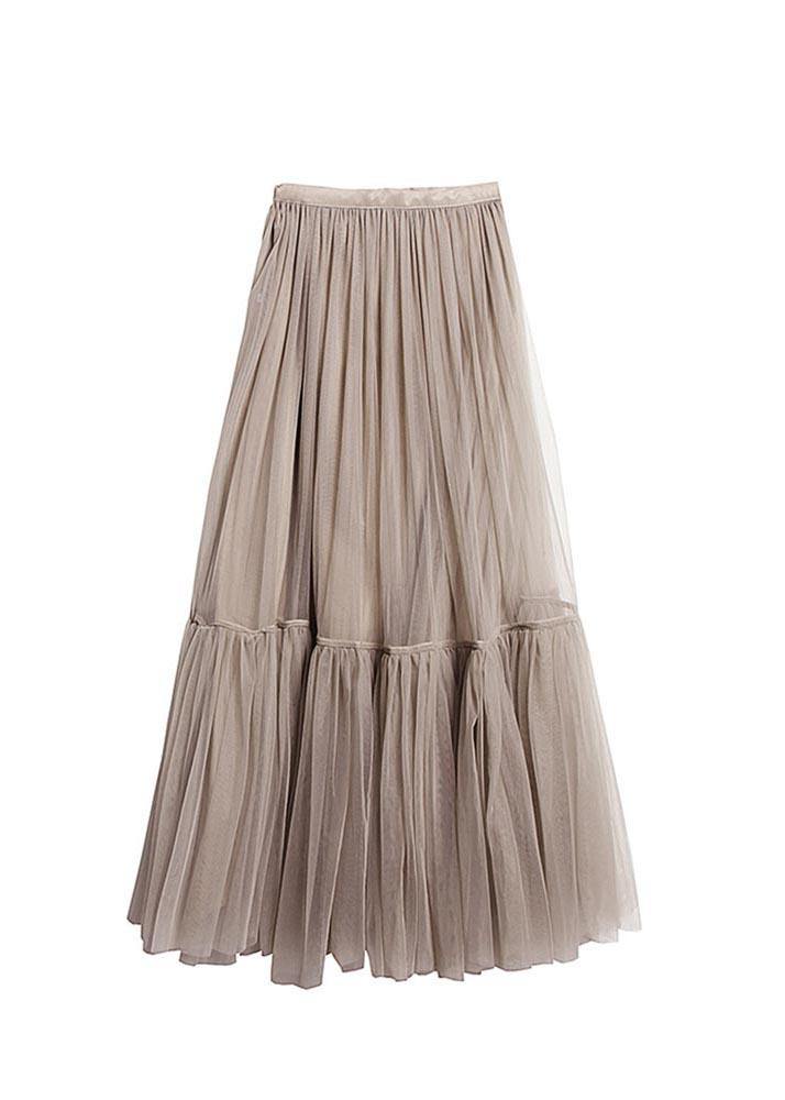 Chic Grey tulle Patchwork A Line Summer Skirts