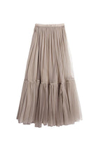 Chic Grey tulle Patchwork A Line Summer Skirts
