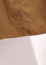 Load image into Gallery viewer, Chic Khaki Pockets Elastic Waist Patchwork Corduroy Skirts Fall