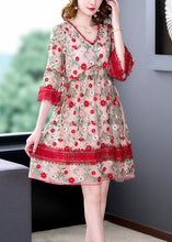 Load image into Gallery viewer, Chic Red V Neck Embroideried Lace Patchwork Tulle Maxi Dresses Summer