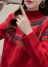 Load image into Gallery viewer, Chic Red fashion Thick retro Fall Knit Sweater