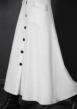 Load image into Gallery viewer, Chic White zippered A Line Skirts Summer