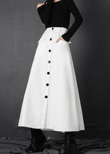 Load image into Gallery viewer, Chic White zippered A Line Skirts Summer