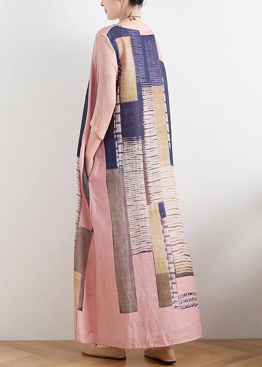 Chic v neck pocketys dresses Photography pink striped Dress