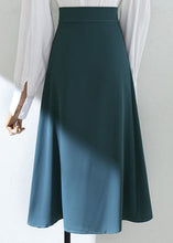 Load image into Gallery viewer, Classy Blue Wrinkled Asymmetrical Patchwork Cotton Skirts Spring