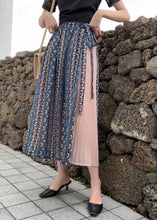 Load image into Gallery viewer, Classy Colorblock Wrinkled Patchwork Chiffon Skirts Summer