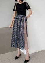 Load image into Gallery viewer, Classy Colorblock Wrinkled Patchwork Chiffon Skirts Summer