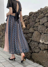 Load image into Gallery viewer, Classy Colorblock Wrinkled Patchwork Chiffon Skirts Summer
