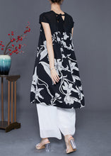 Load image into Gallery viewer, Classy White V Neck Print Chiffon A Line Dress Summer