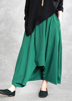 Classy green Fashion Ideas elastic waist asymmetric pants
