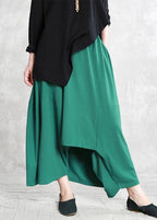 Classy green Fashion Ideas elastic waist asymmetric pants