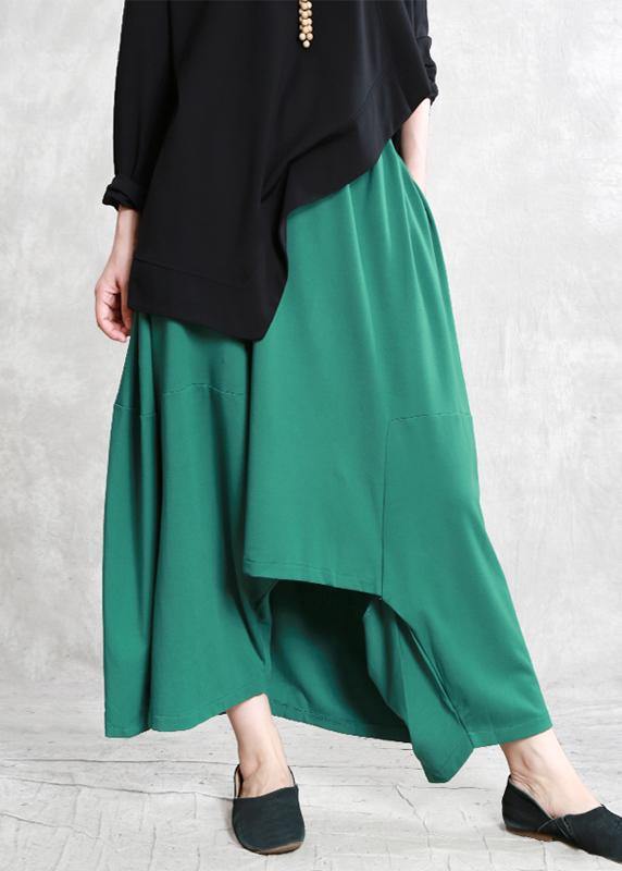 Classy green Fashion Ideas elastic waist asymmetric pants
