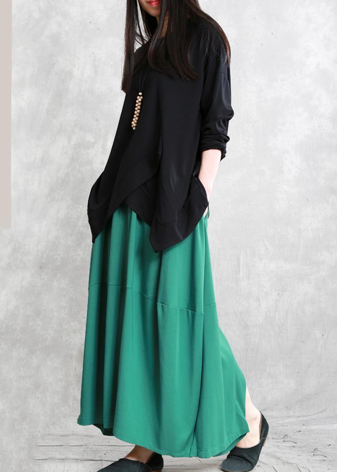 Classy green Fashion Ideas elastic waist asymmetric pants