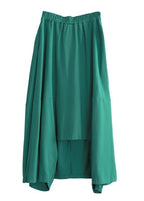 Classy green Fashion Ideas elastic waist asymmetric pants