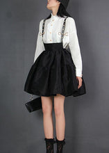 Load image into Gallery viewer, Comfy Black Patchwork Summer A Line carpenter Skirts