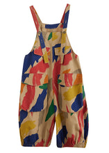 Load image into Gallery viewer, DIY Apricot Slash Neck Print High Waist Jumpsuit Summer