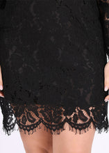 Load image into Gallery viewer, DIY Black Hollow Out Party Lace Mid Dress Summer