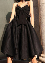 Load image into Gallery viewer, DIY Black wrinkled Summer High Waist Skirts Pant