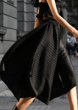 Load image into Gallery viewer, DIY Black wrinkled Summer High Waist Skirts Pant