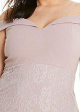 Load image into Gallery viewer, DIY Pink Bustier Top Lace Patchwork Mid Dress Sleeveless