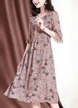 Load image into Gallery viewer, DIY Pink V Neck Lace Patchwork Print Chiffon Maxi Dresses Summer