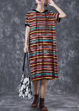 Load image into Gallery viewer, DIY Rainbow Hooded Striped Chiffon Robe Dresses Summer