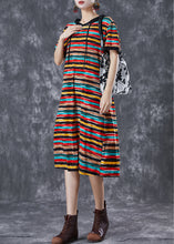 Load image into Gallery viewer, DIY Rainbow Hooded Striped Chiffon Robe Dresses Summer