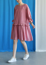 Load image into Gallery viewer, DIY ruffles collar cotton clothes Outfits pink Dresses fall