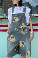 Load image into Gallery viewer, Denim Back Pants Summer Thin Print Straight Tube Shorts