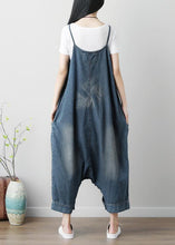 Load image into Gallery viewer, Denim Blue Women Casual Loose Jumpsuit
