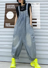 Load image into Gallery viewer, Denim blue overalls new summer thin casual one-piece pants