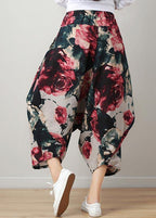 Diy Denim Blue Elastic Waist Cotton Linen Summer Harem Pants