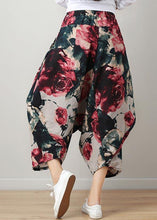 Load image into Gallery viewer, Diy Denim Blue Elastic Waist Cotton Linen Summer Harem Pants