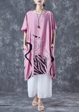 Load image into Gallery viewer, Diy Pink Oversized Print Cotton Maxi Dress Summer