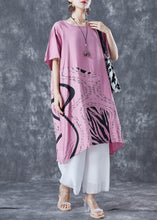 Load image into Gallery viewer, Diy Pink Oversized Print Cotton Maxi Dress Summer