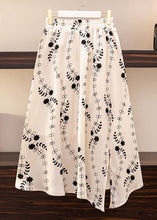 Load image into Gallery viewer, Elegant Apricot Print Front Open Patchwork Chiffon Skirt Summer