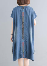 Load image into Gallery viewer, Elegant Cotton clothes Women Indian Casual Spliced Pockets Denim Dress