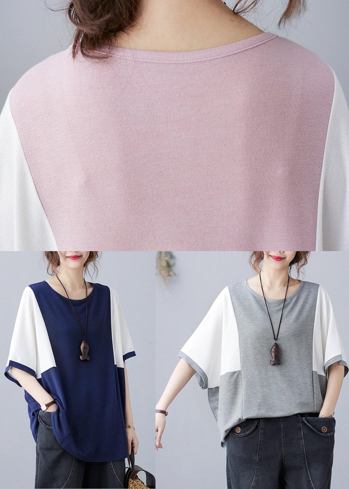 Elegant Pink O-Neck Half Sleeve Summer Blouse Top