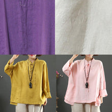 Load image into Gallery viewer, Elegant Stand Collar Pockets Spring Blouse Wardrobes Pink Blouse