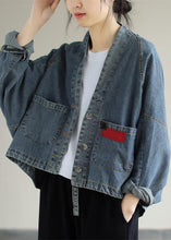 Load image into Gallery viewer, Elegant V Neck Button Down Spring Clothes Fashion Ideas Denim Blue Coats