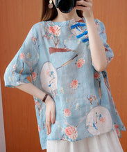 Load image into Gallery viewer, Elegant o neck half sleeve clothes For Women Photography pink floral shirt