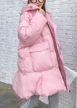 Load image into Gallery viewer, Elegant trendy plus size Jackets &amp; Coats big pockets outwear pink thick hooded overcoat